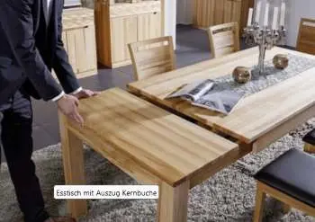 Esstisch mit Auszug Kernbuche