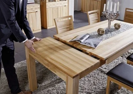 Kernbuche Massivholz Esstisch erweiterbar