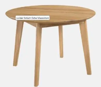 runder Estisch Eiche Massivholz