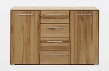dreitüriges Sideboard Massivholz Kernbuche