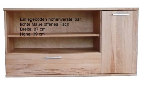 TV-Board Massivholzmöbel Kernbuche