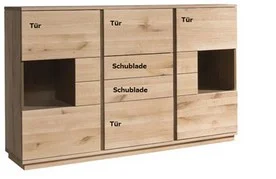 Buffet Eiche massiv | geölte Oberfläche