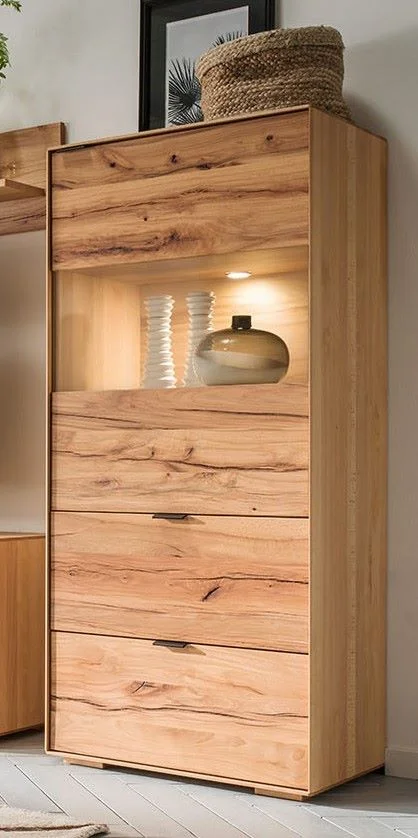 Highboard Massivholz Eiche naturbelassen