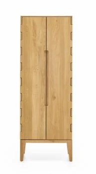 Schrank zweitürig Eiche hell-massiv-Designmöbel