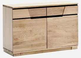 Eiche hell Vitrine massiv Holz