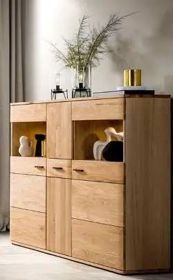 Highboard Eiche Massivholz