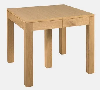 quadratischer Esstisch mit Auszug Eiche massiv