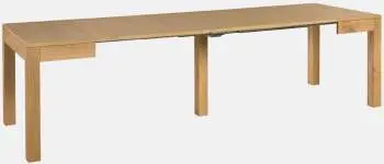 quadratischer Esstisch mit Auszug Eiche massiv