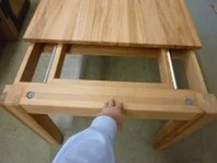 leichtlaufendes Auszugssystem Esstisch Massivholz