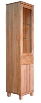 Kernbuche Vitrine schmal